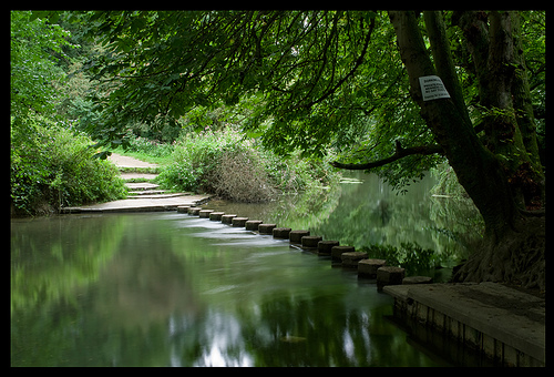 Stepping Stones over the River Mole, Box Hill, Dorking