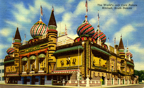 Corn Palace Postcard by David Marriott, Jr.